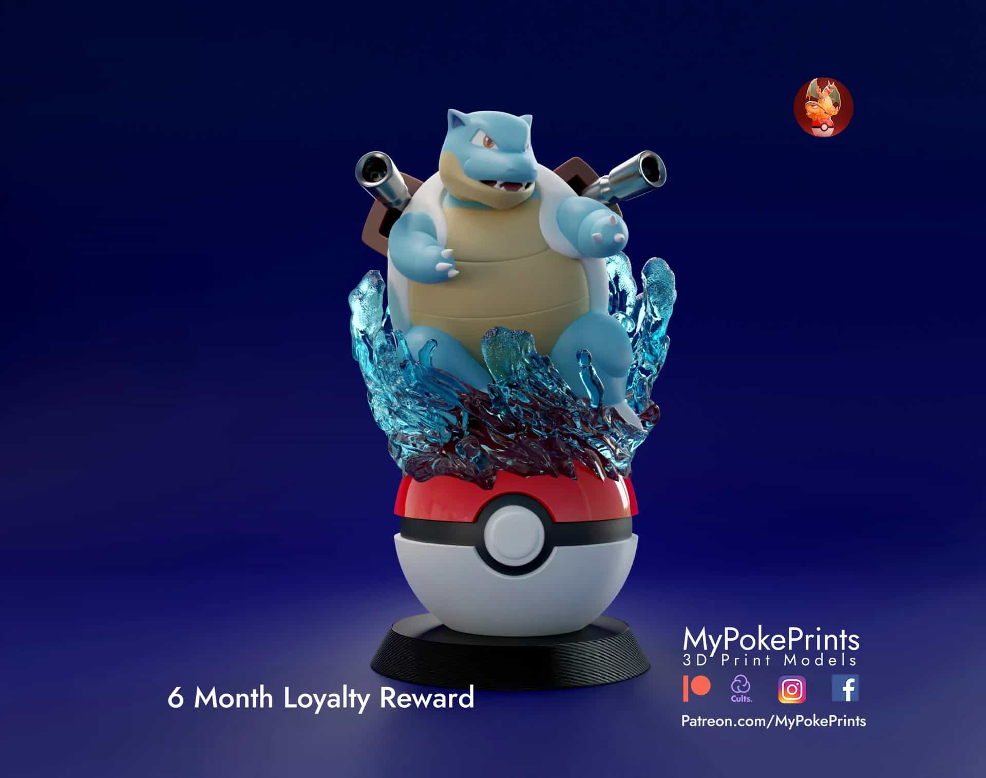 Blastoise on Pokeball