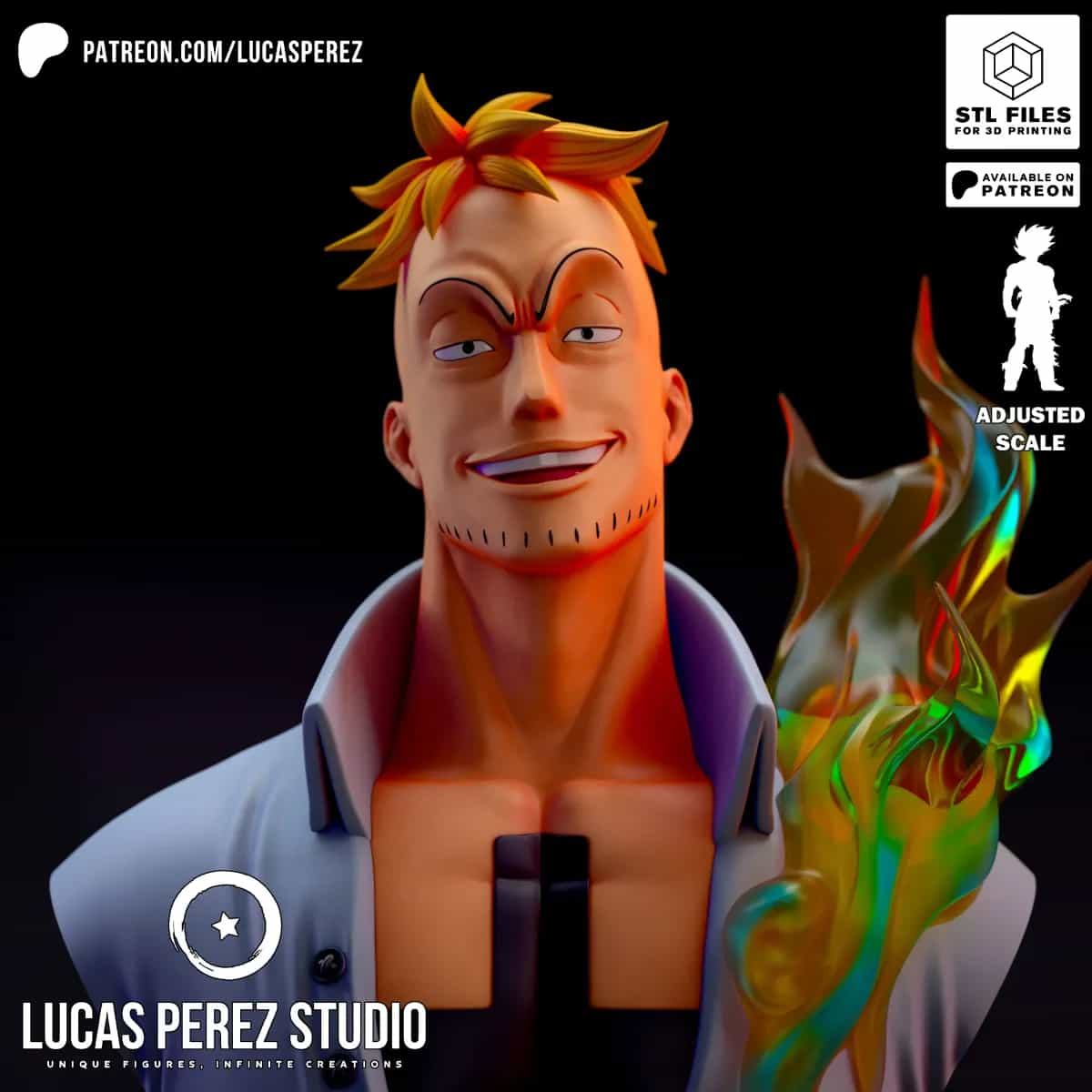 Busto de Marco El Fénix - One Piece