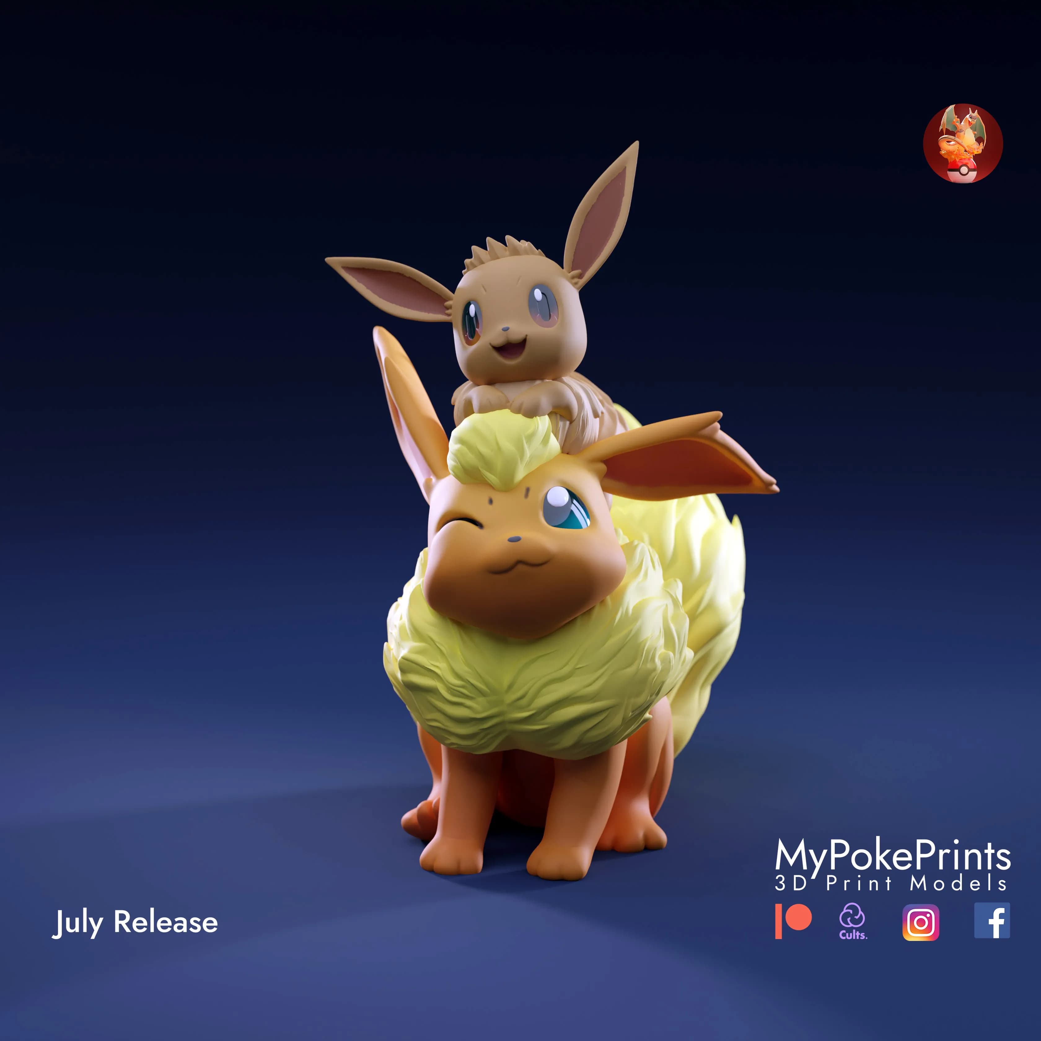 Flareon and Eevee - Imagen 1