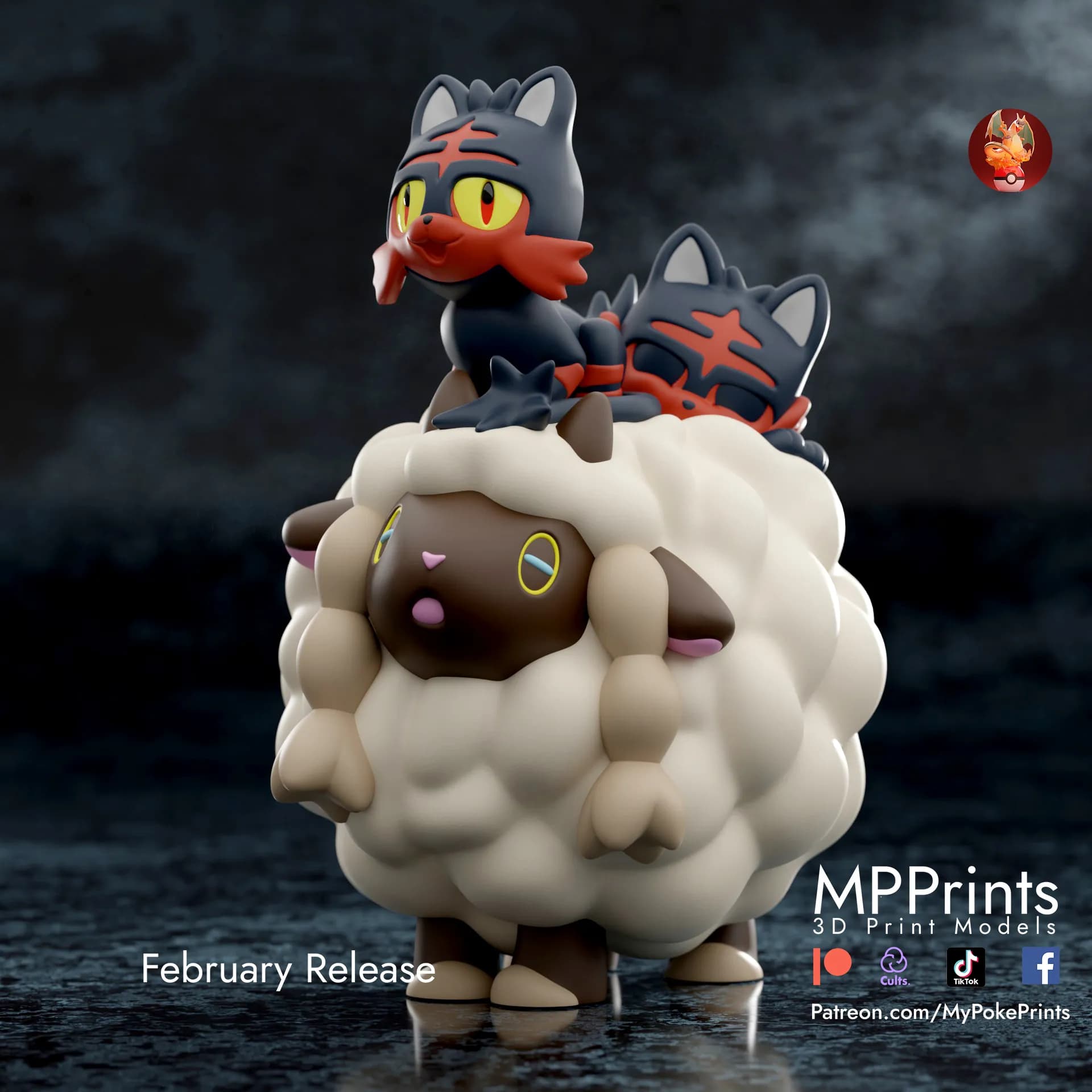 Estatua de Wooloo Litten - Imagen 1