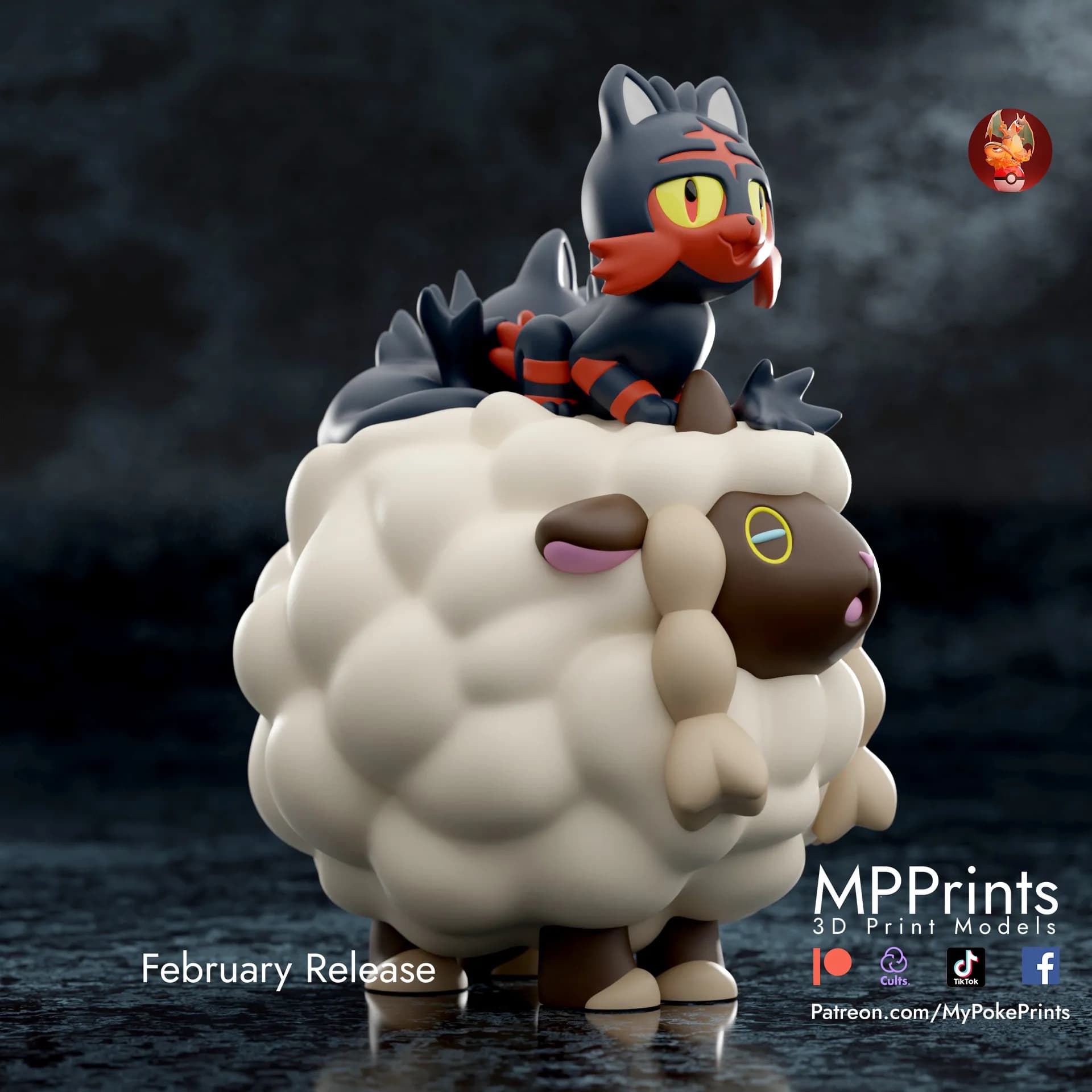 Estatua de Wooloo Litten - Imagen 3