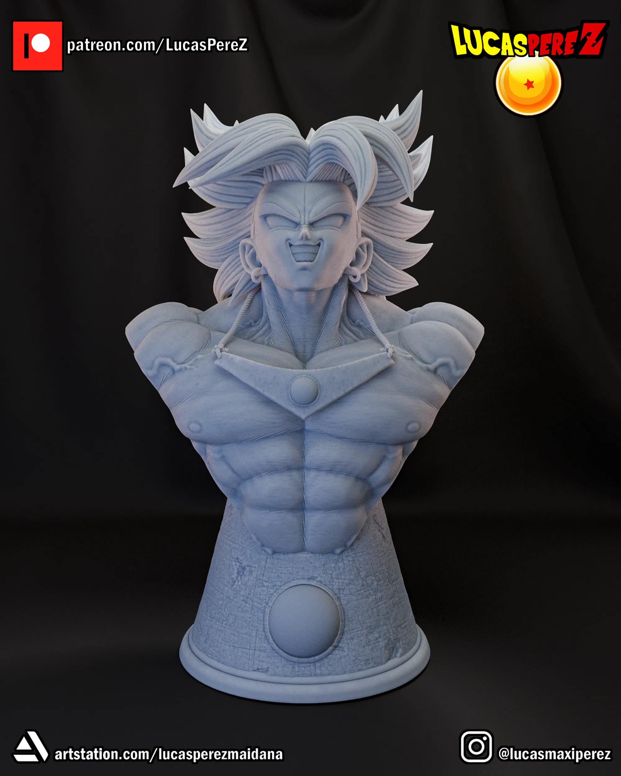 Busto de Broly - Dragon Ball - Imagen 3