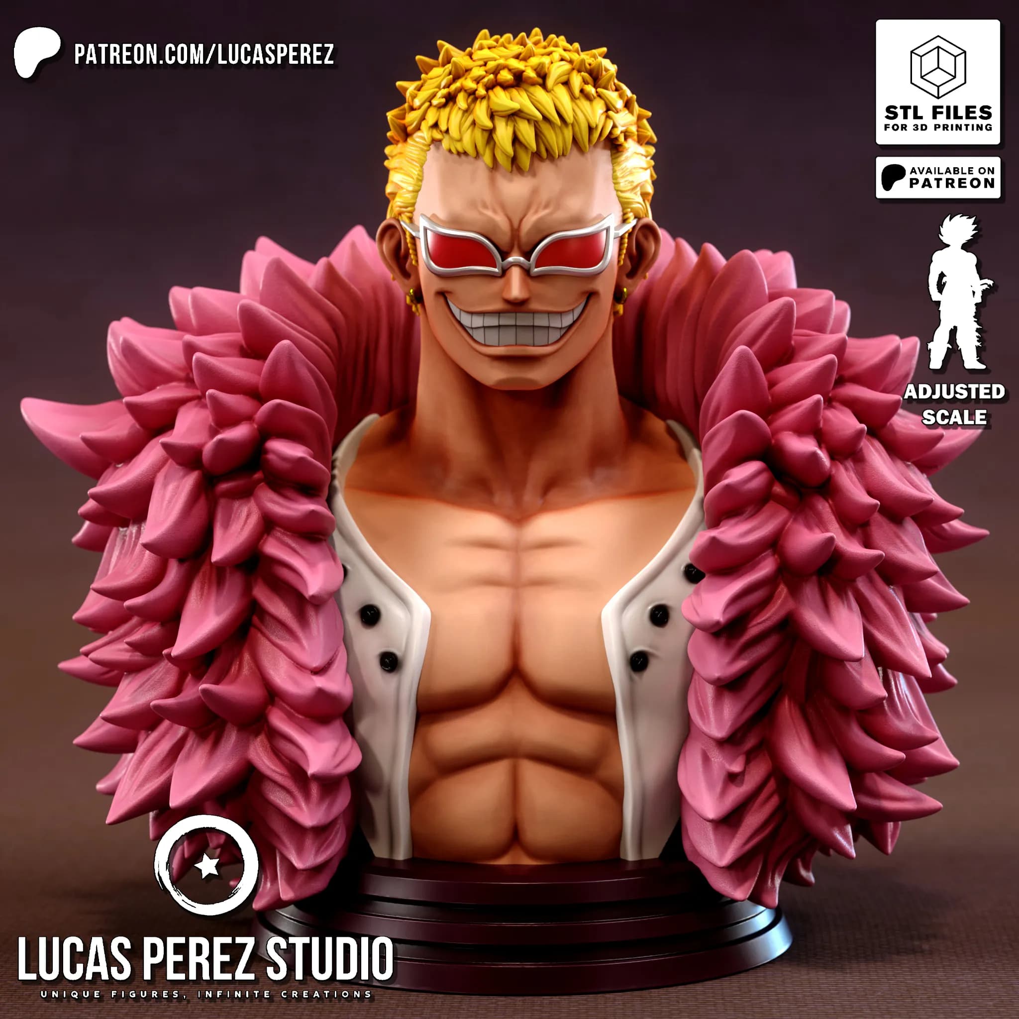 Busto de Doflamingo - One Piece - Imagen 2
