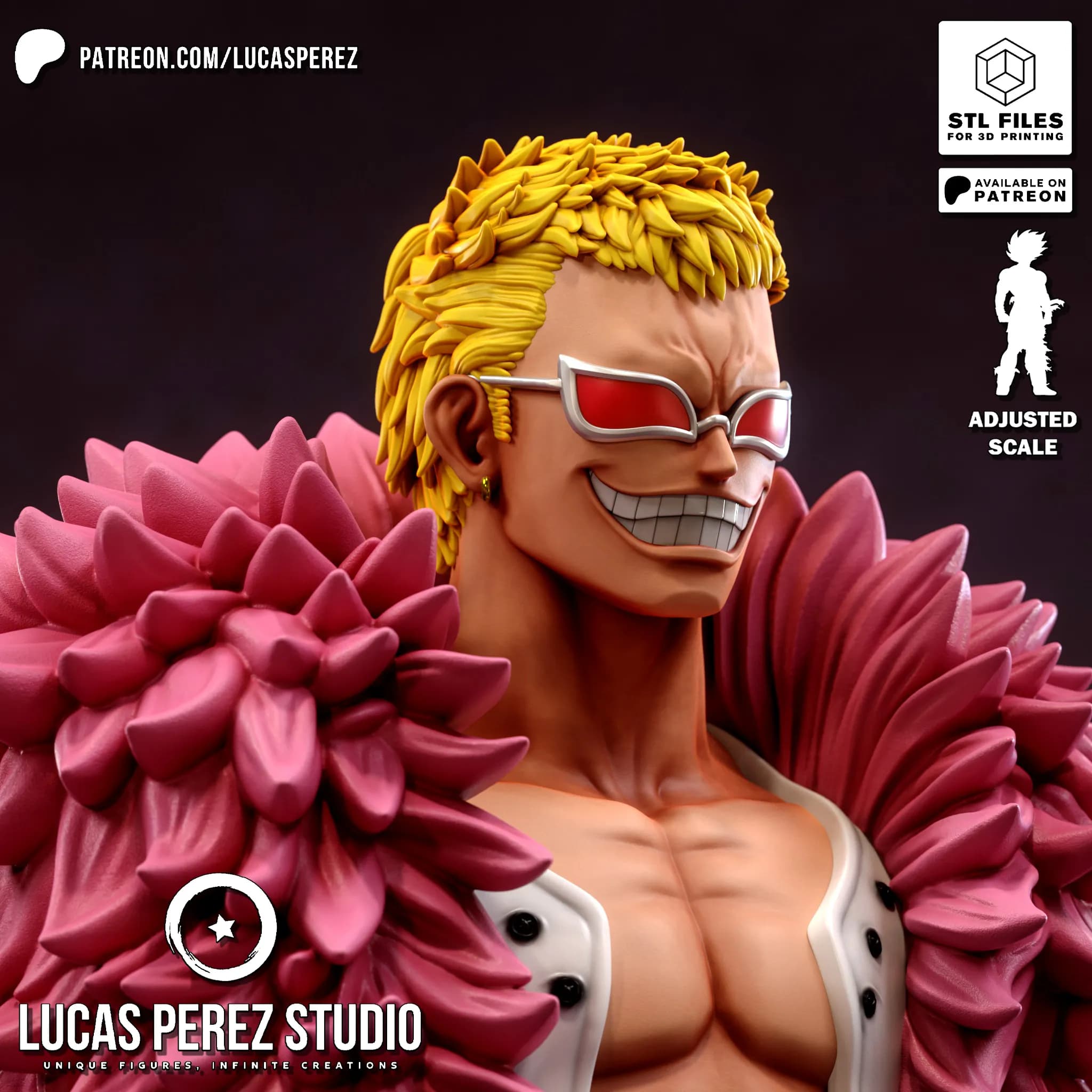Busto de Doflamingo - One Piece - Imagen 3