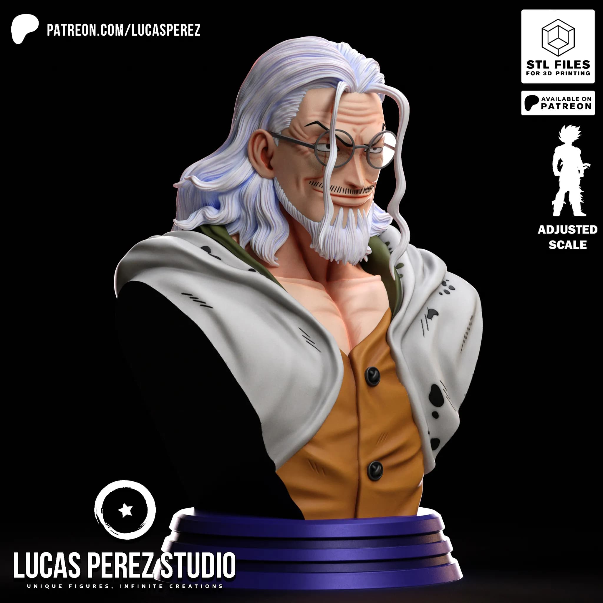 Busto de Silver Rayleigh - One Piece - Imagen 2