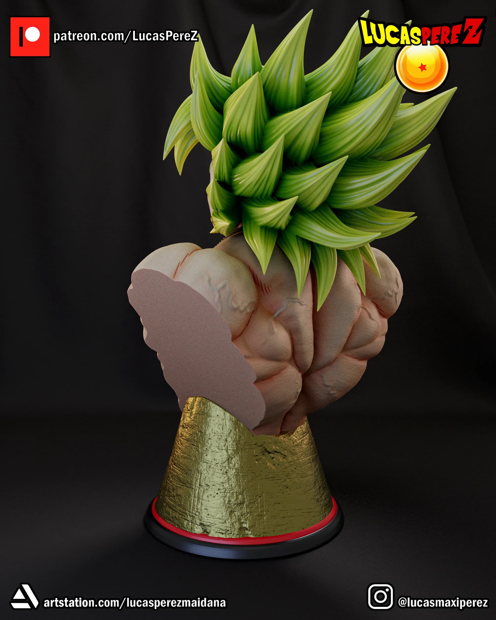 Busto de Broly - Dragon Ball - Imagen 6