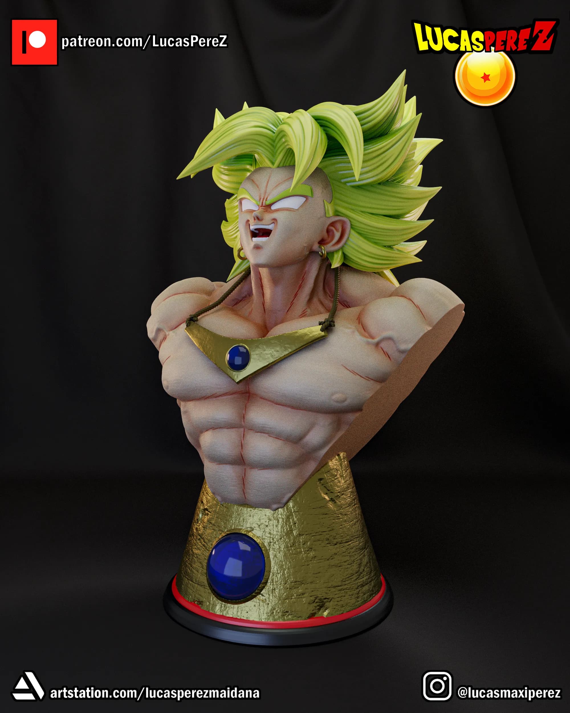 Busto de Broly - Dragon Ball - Imagen 1