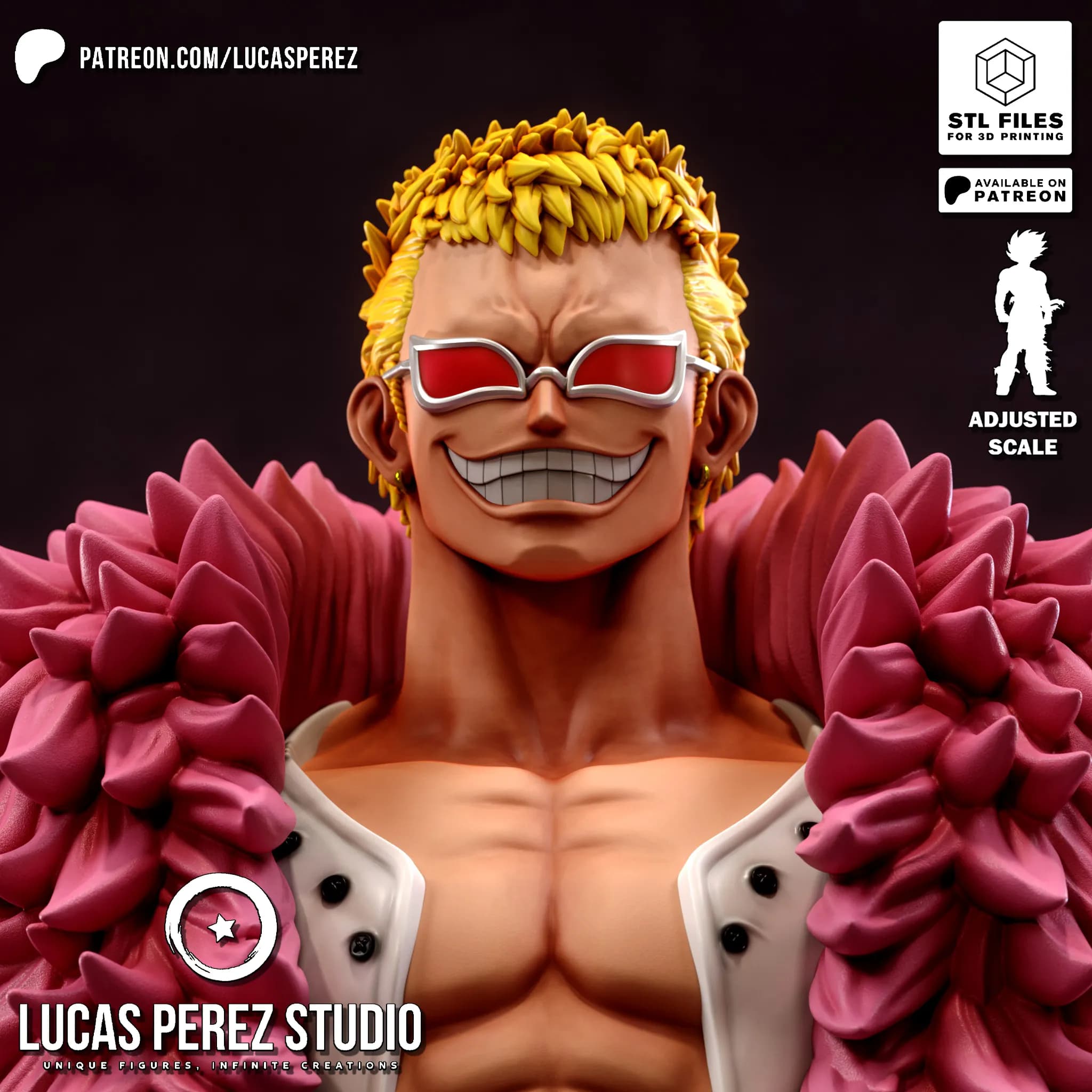 Busto de Doflamingo - One Piece - Imagen 6