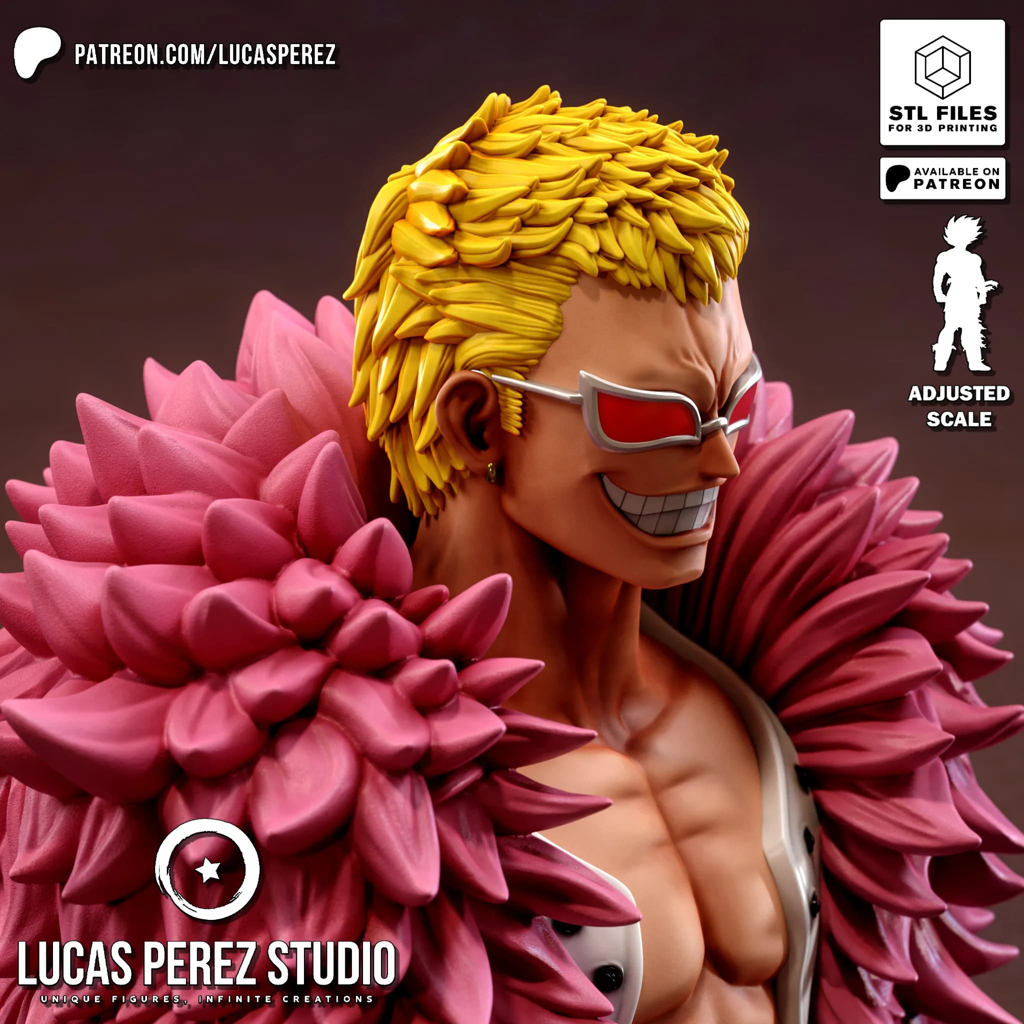 Busto de Doflamingo - One Piece - Imagen 10