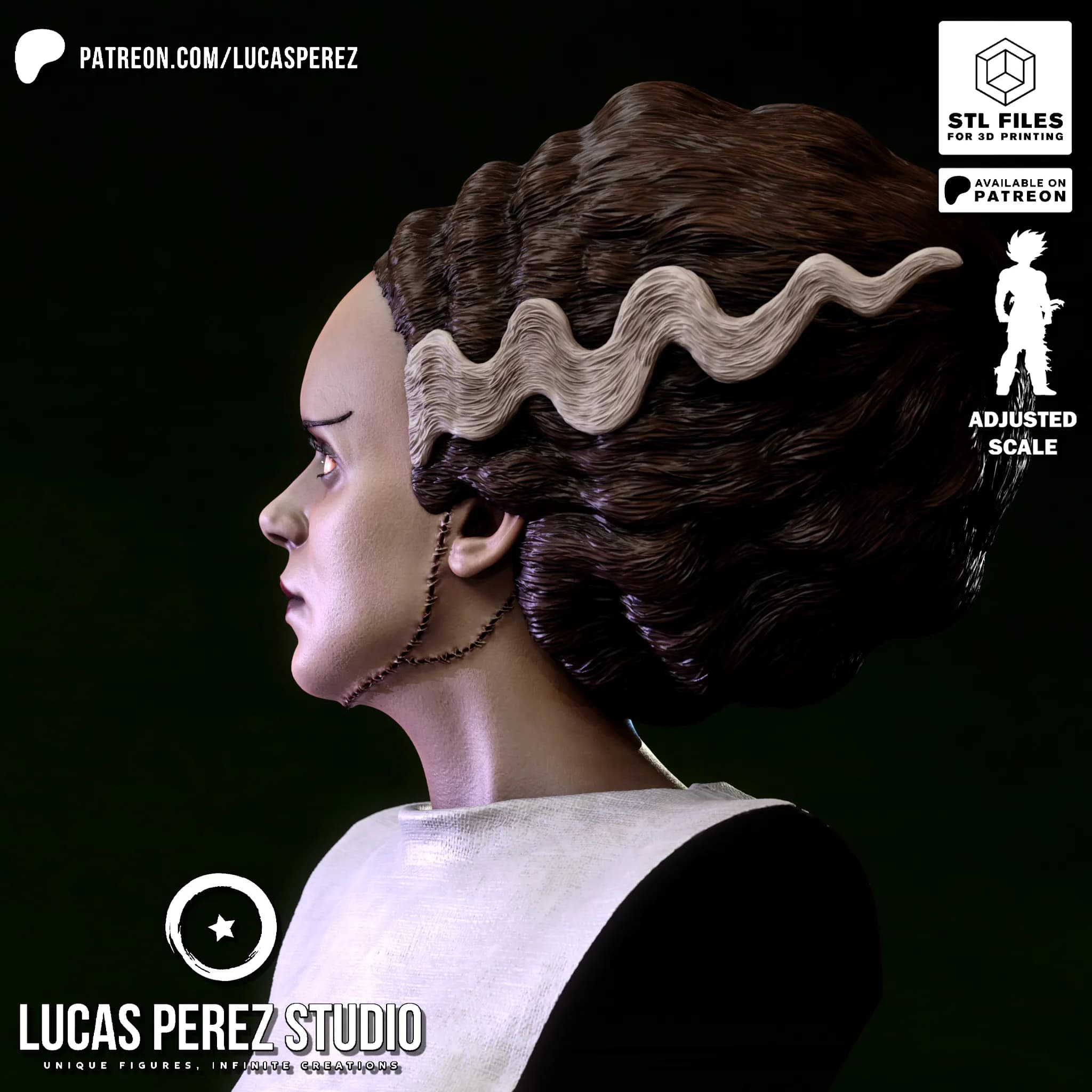 Busto de La Novia de Frankenstein - Cine Clásico - Imagen 13