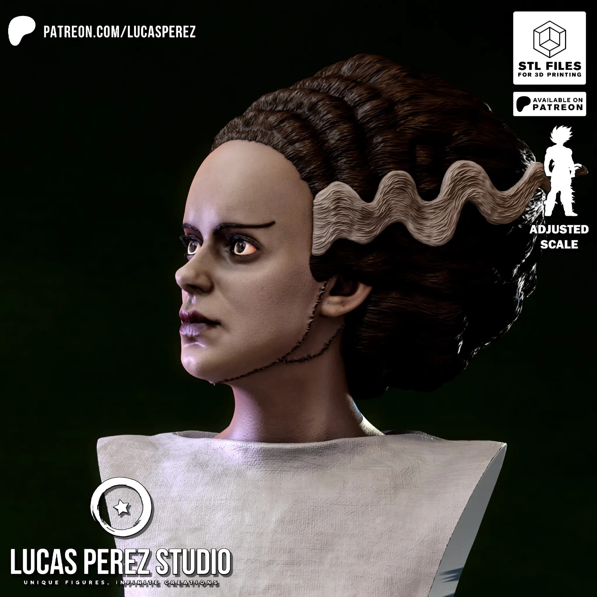 Busto de La Novia de Frankenstein - Cine Clásico - Imagen 14