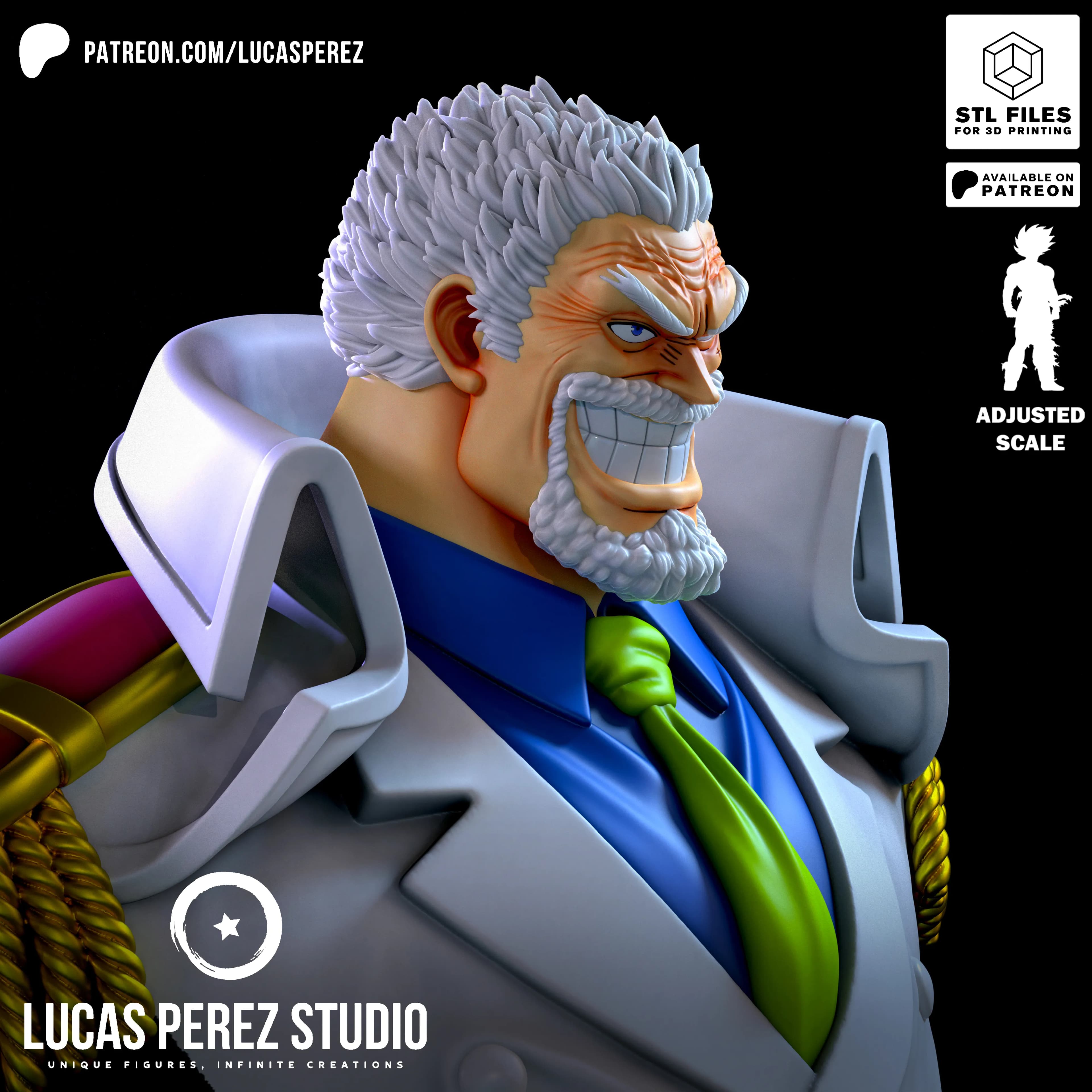 Busto de Garp - One Piece - Imagen 3