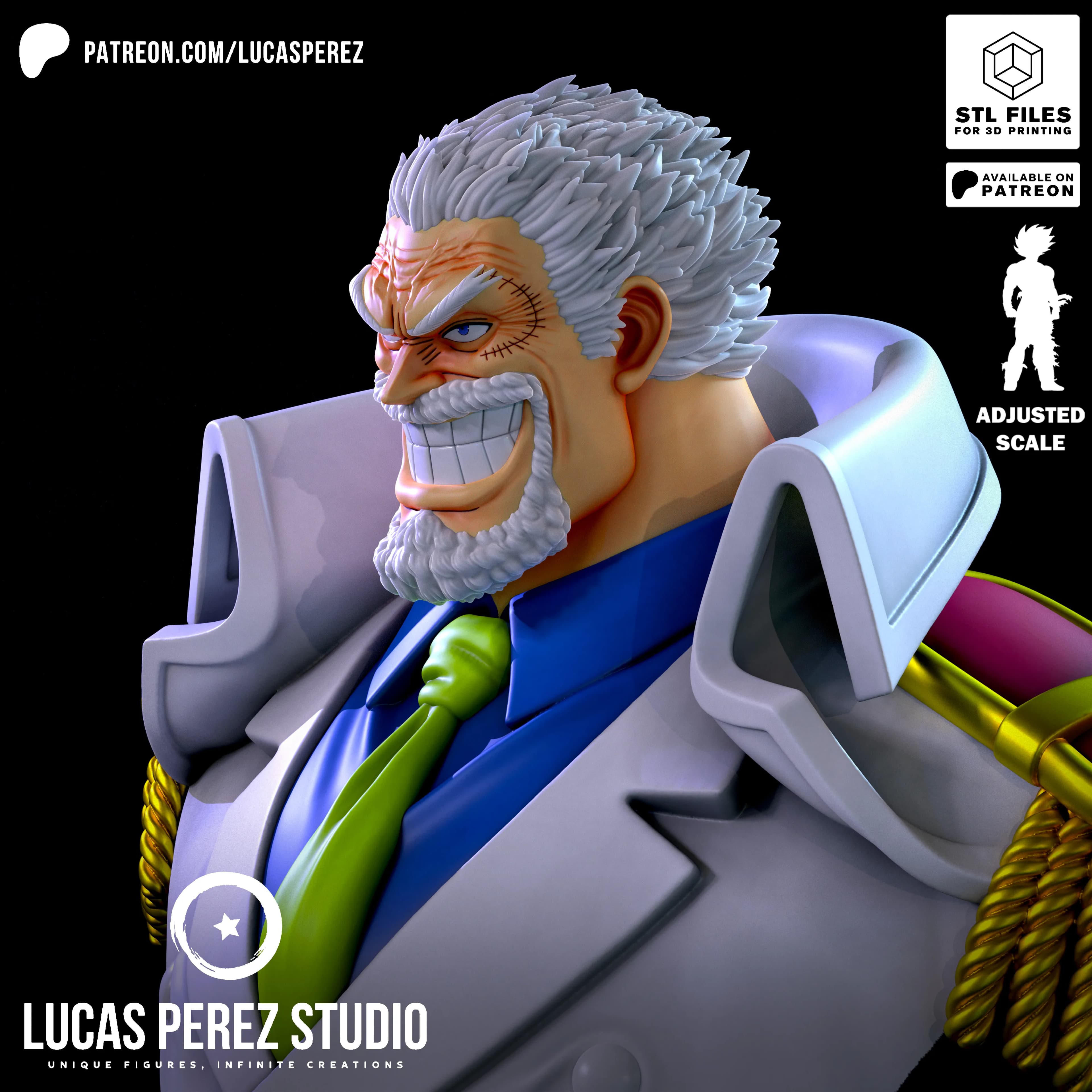 Busto de Garp - One Piece - Imagen 4