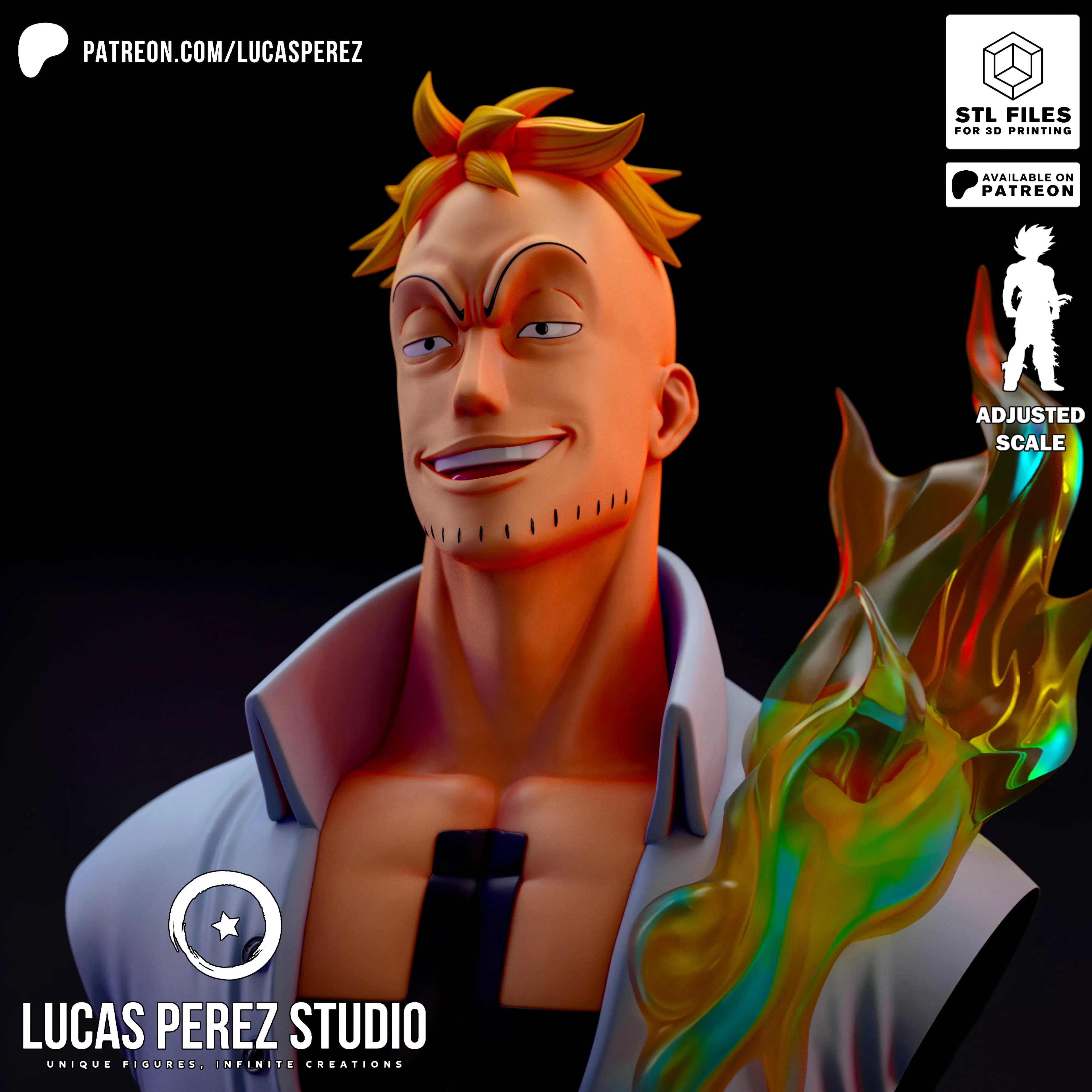 Busto de Marco El Fénix - One Piece - Imagen 6