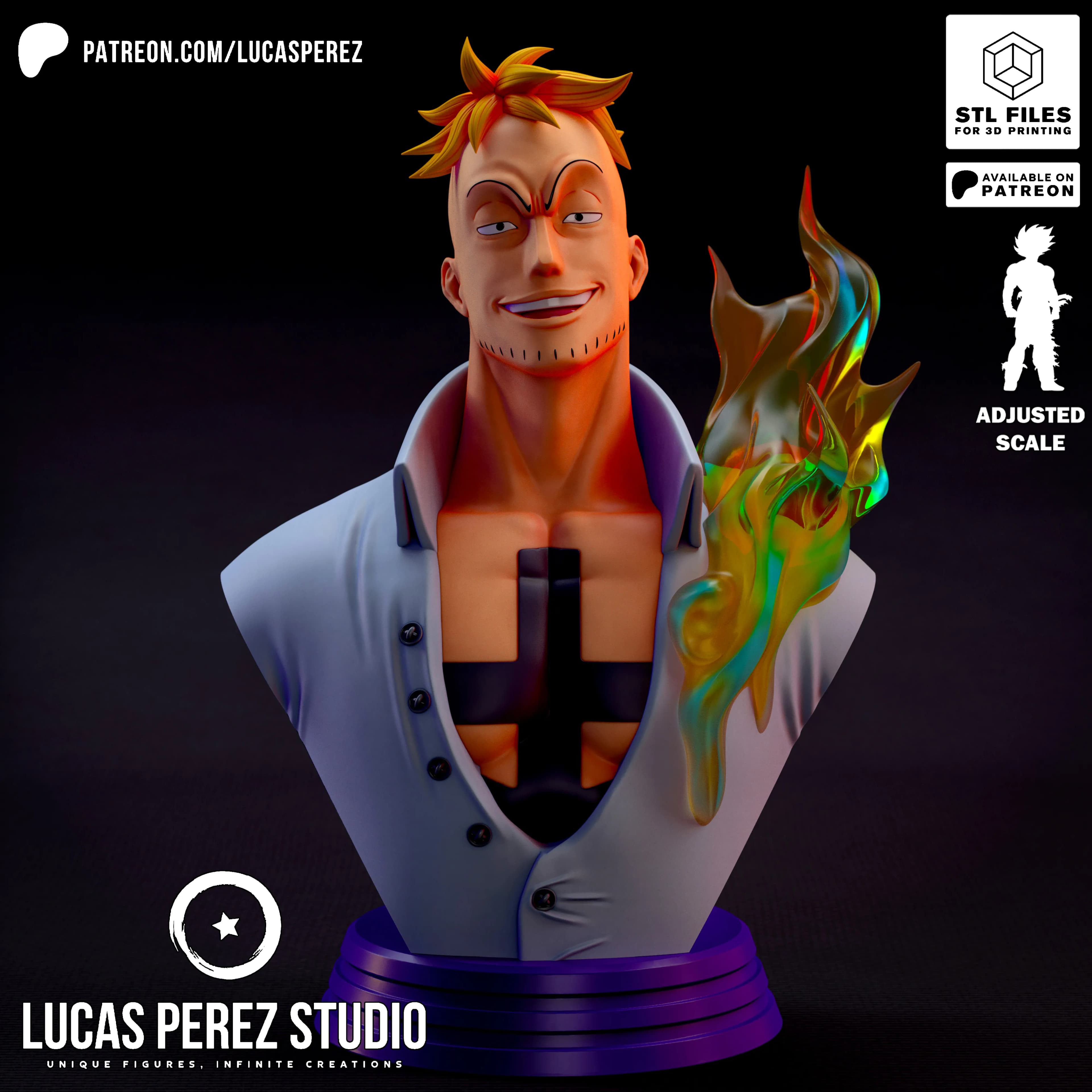 Busto de Marco El Fénix - One Piece - Imagen 7