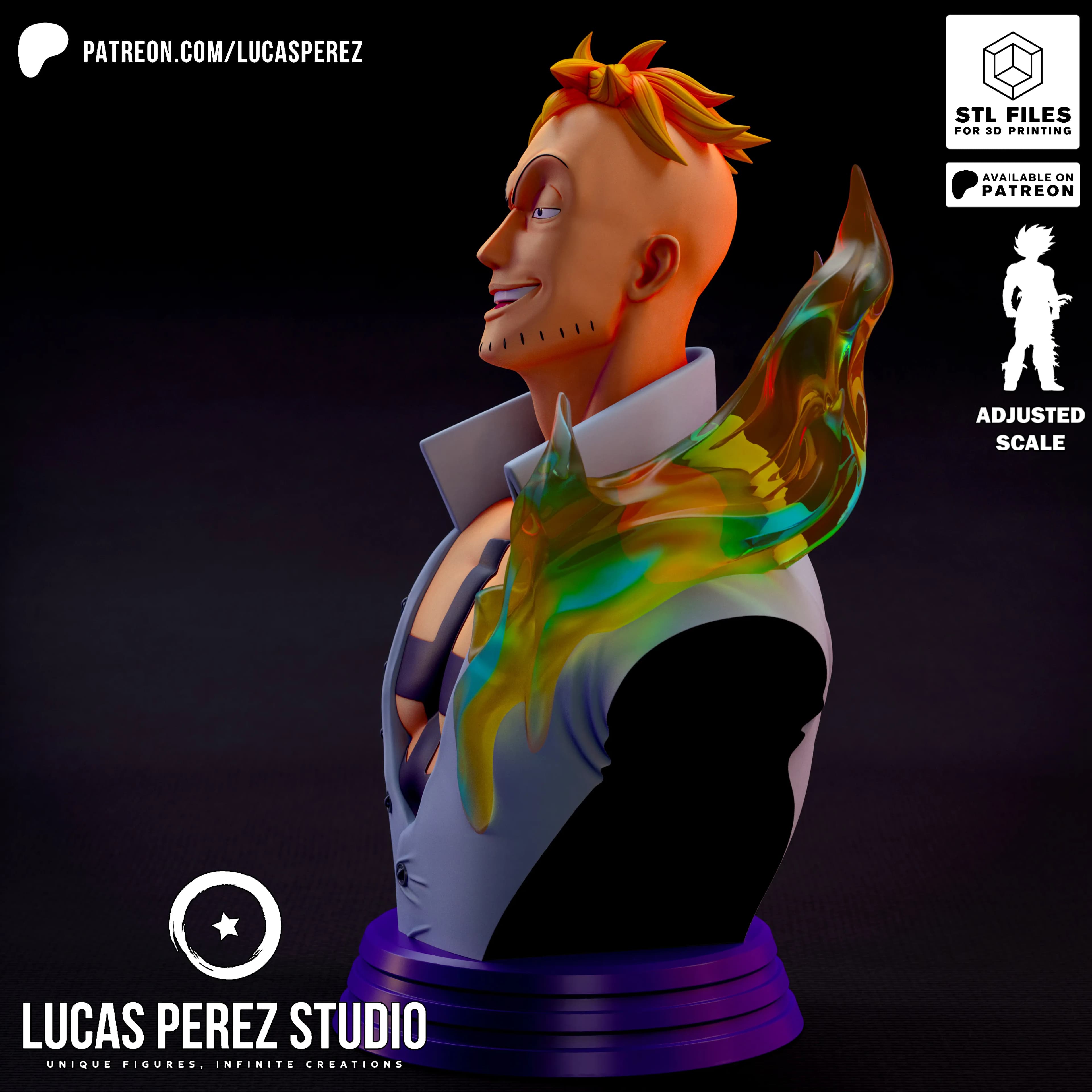 Busto de Marco El Fénix - One Piece - Imagen 13