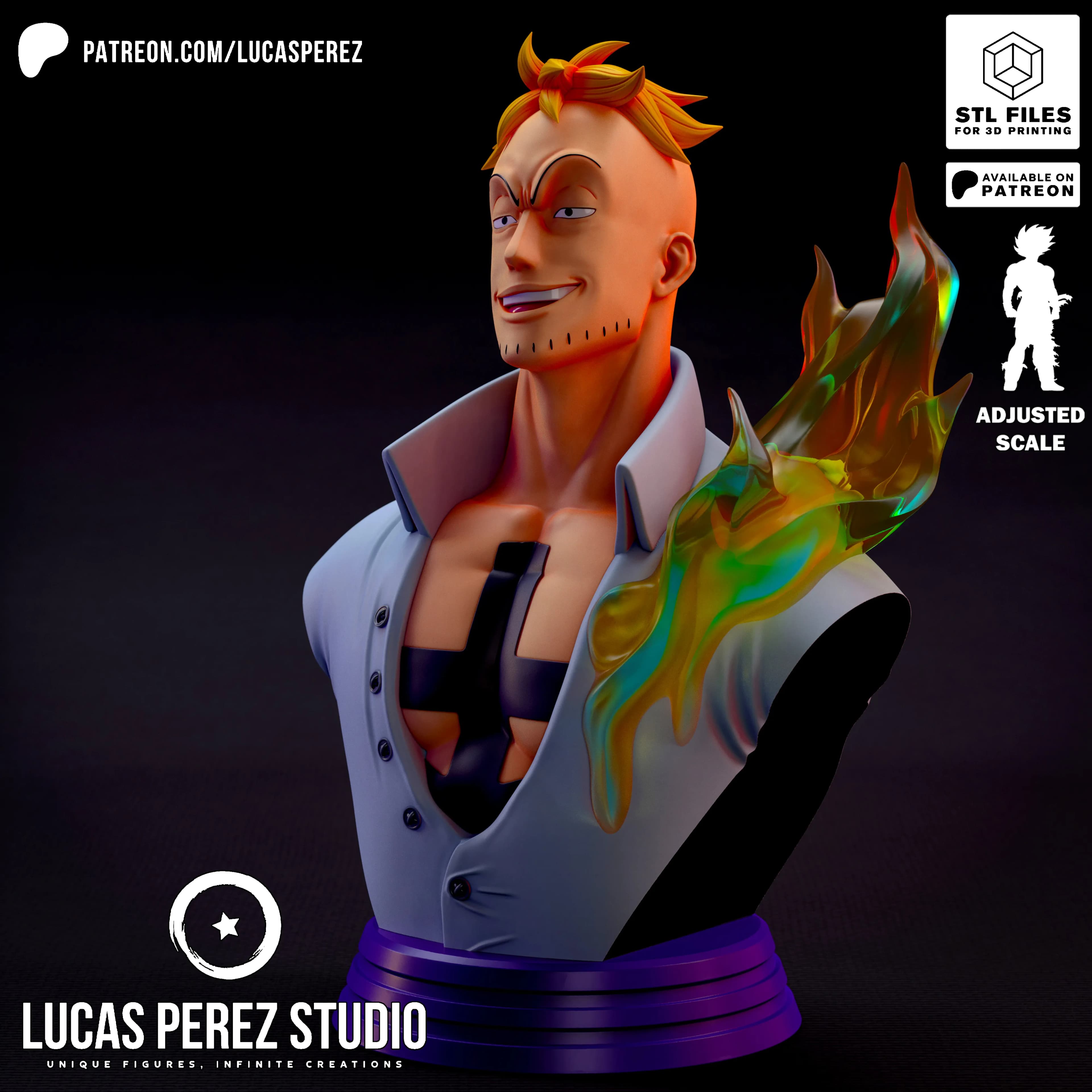 Busto de Marco El Fénix - One Piece - Imagen 14