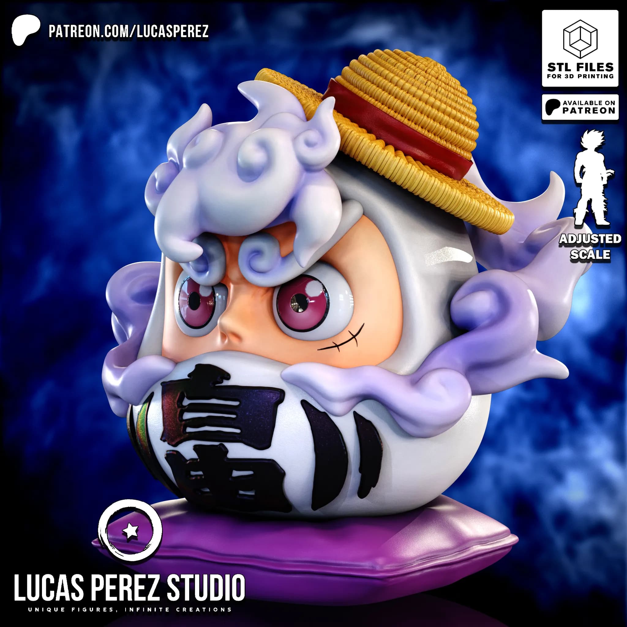 Daruma Luffy Nika - One Piece - Imagen 3