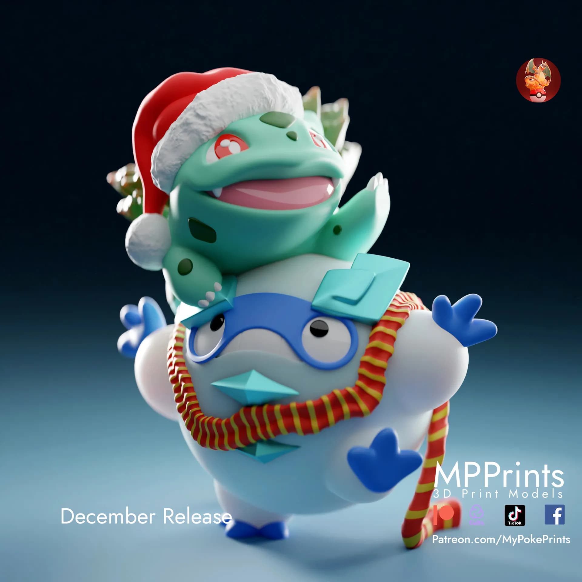 Bulbasur y Darumaka Navidad - Imagen 1