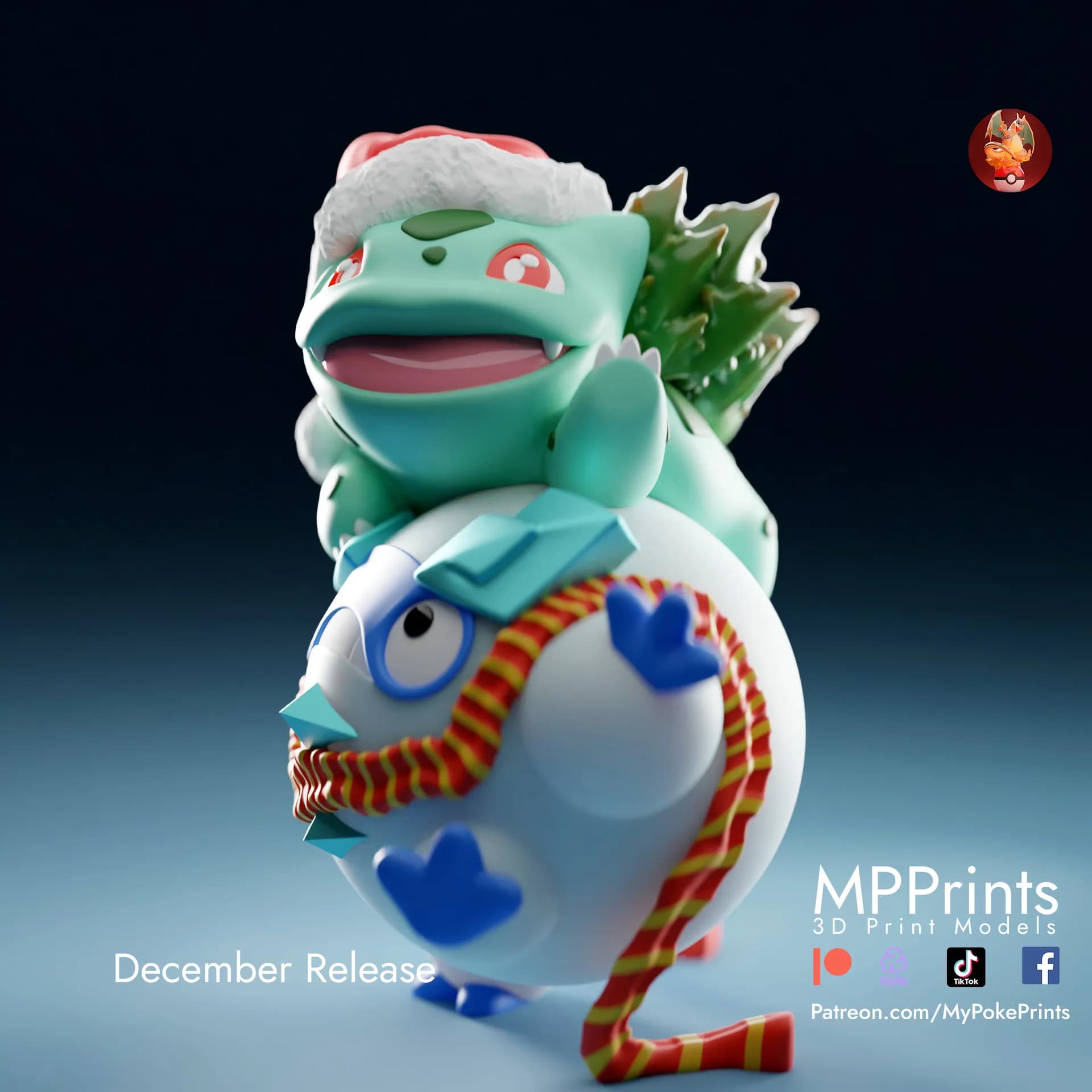 Bulbasur y Darumaka Navidad - Imagen 3