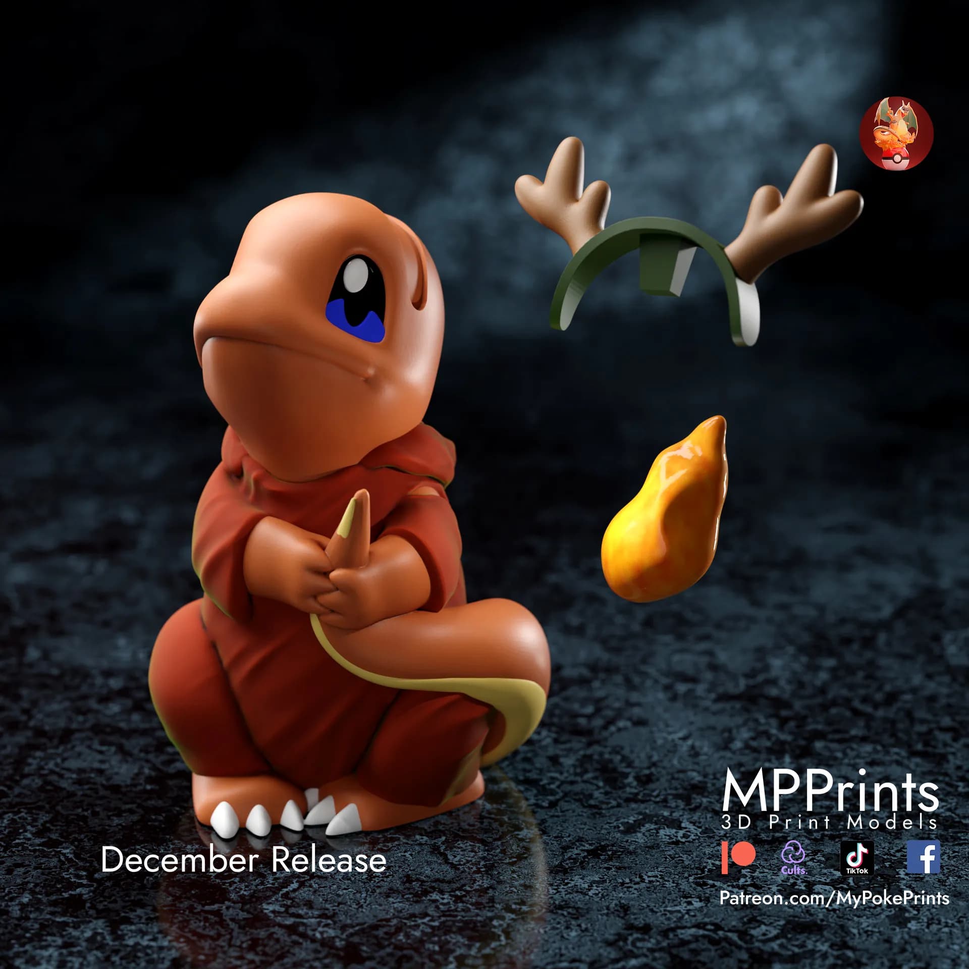 Charmander Reindeer Navidad - Imagen 4