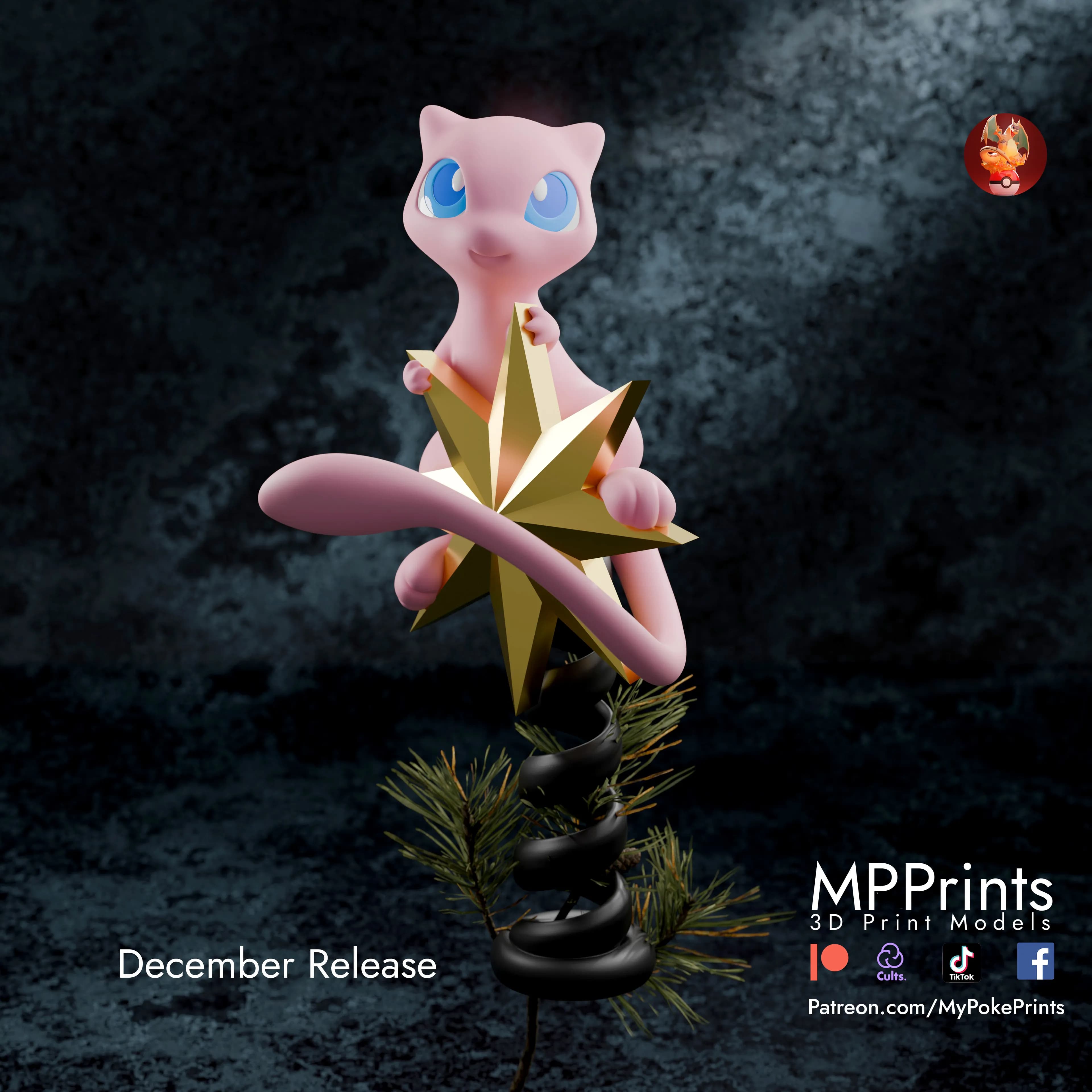 Mew tree topper Navidad - Imagen 2