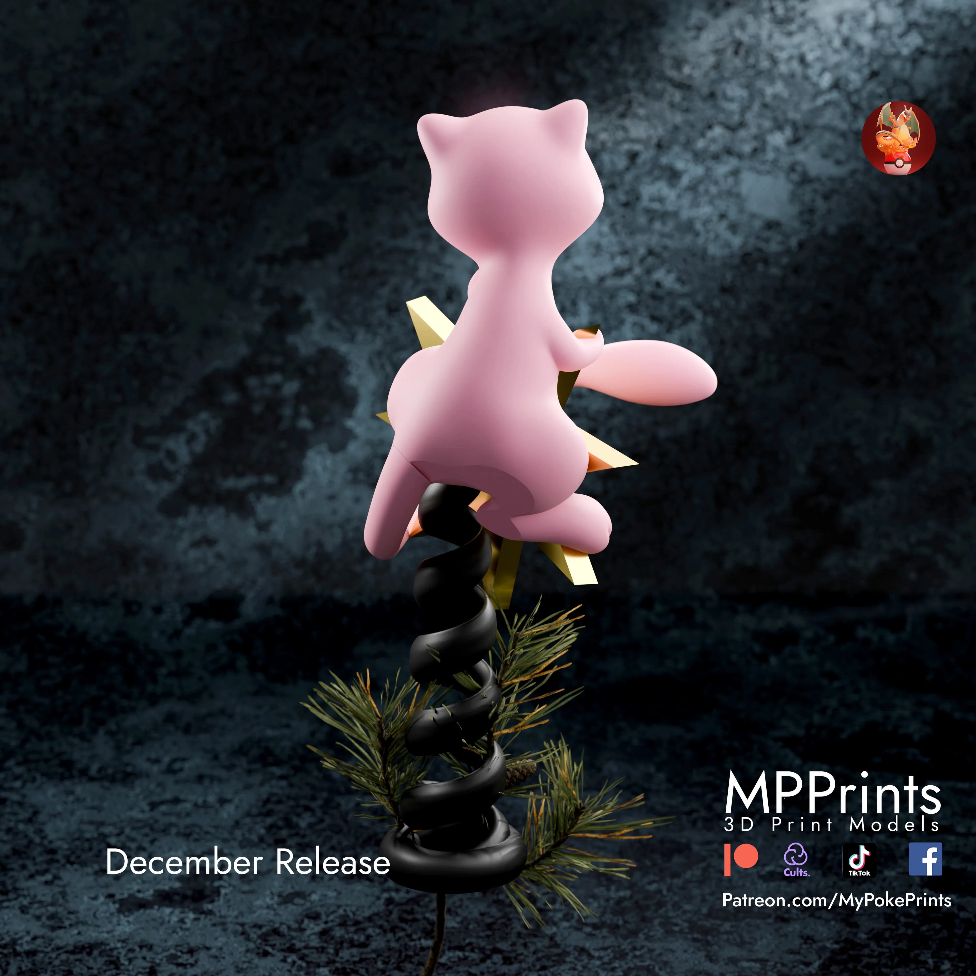Mew tree topper Navidad - Imagen 3