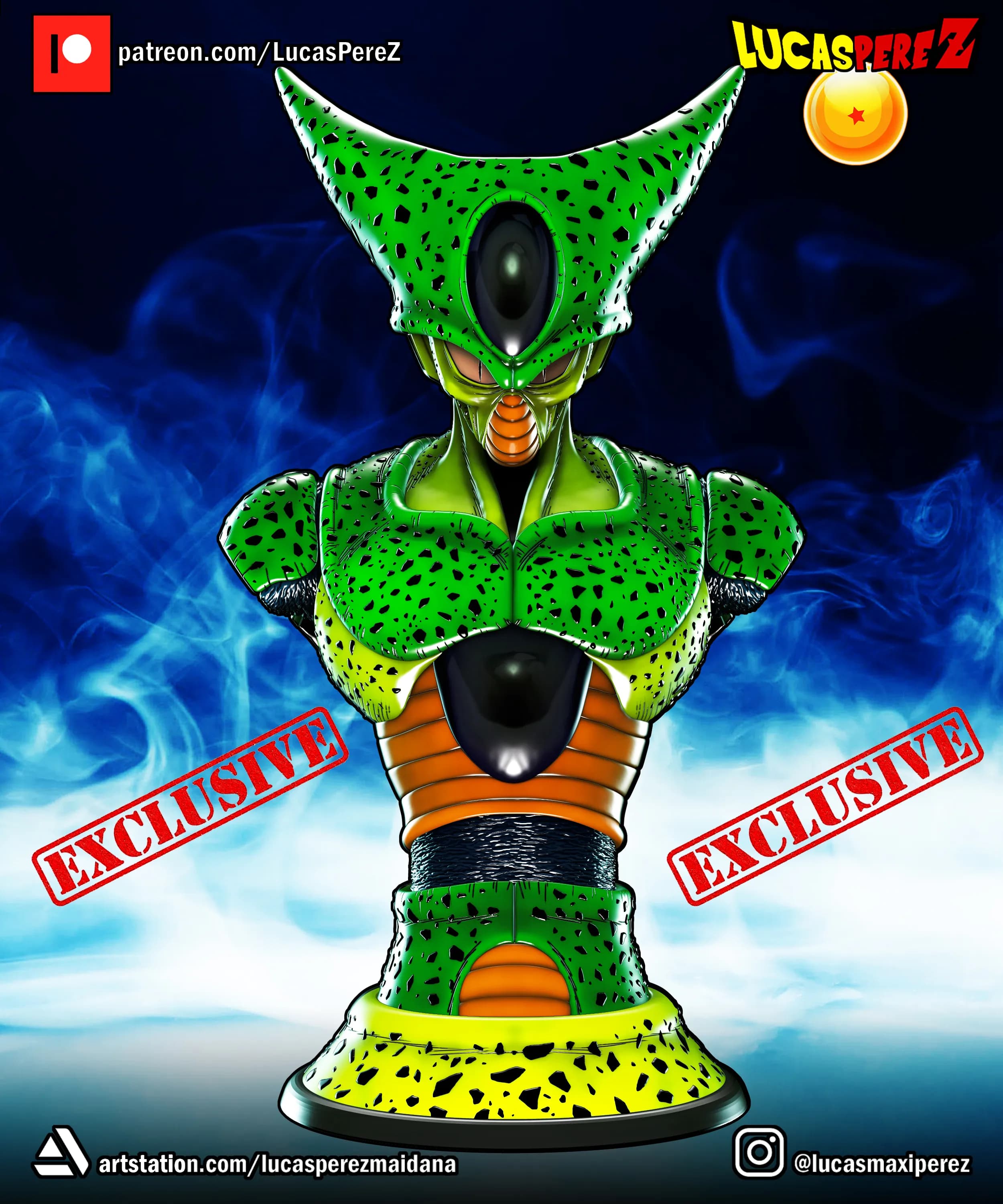 Busto de Cell - Dragon Ball - Imagen 5