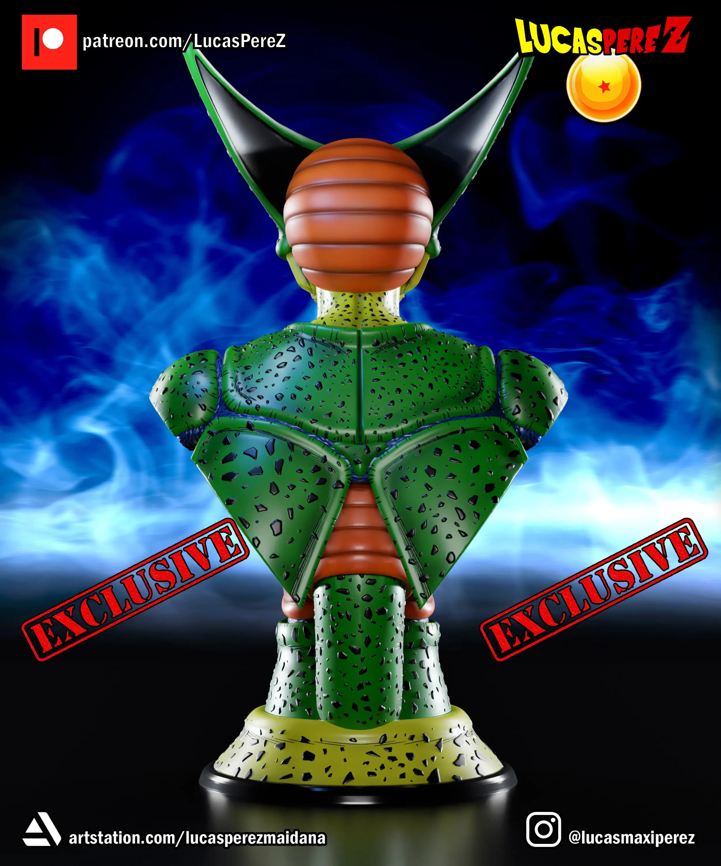 Busto de Cell - Dragon Ball - Imagen 4