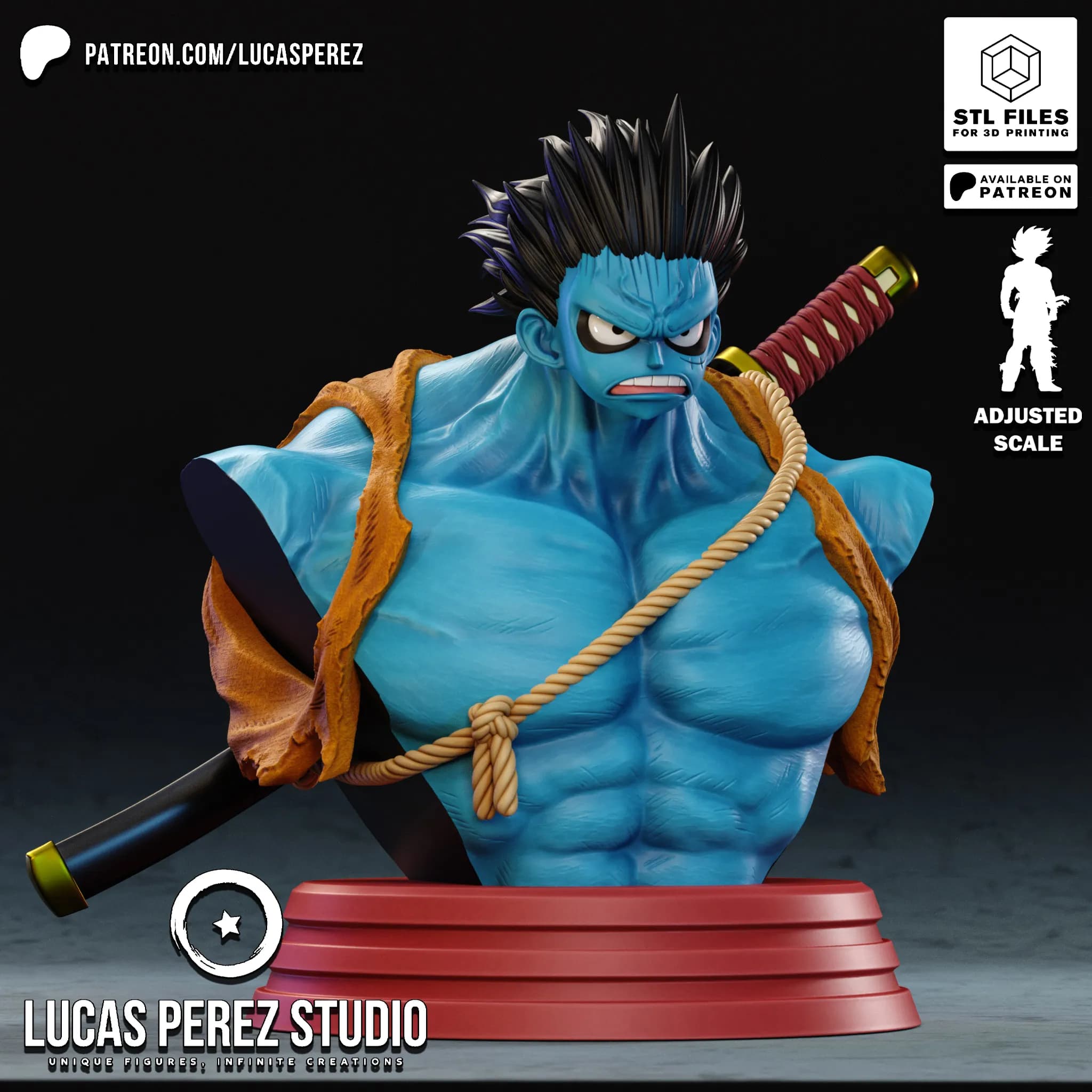 Busto de Luffy Nightmare - One Piece - Imagen 2