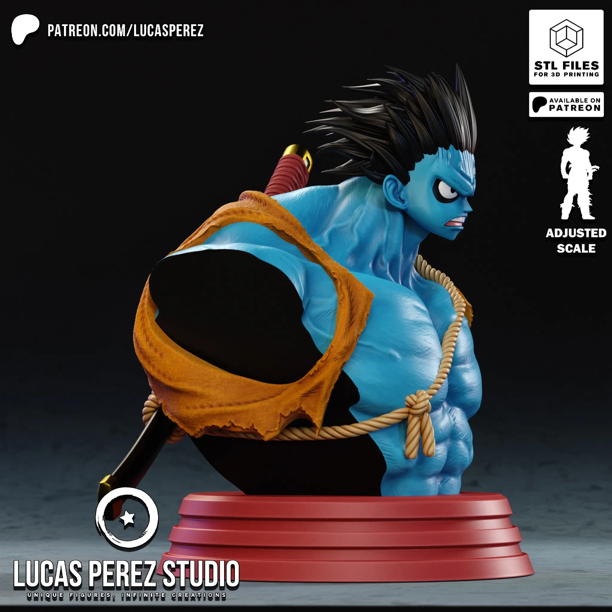 Busto de Luffy Nightmare - One Piece - Imagen 3