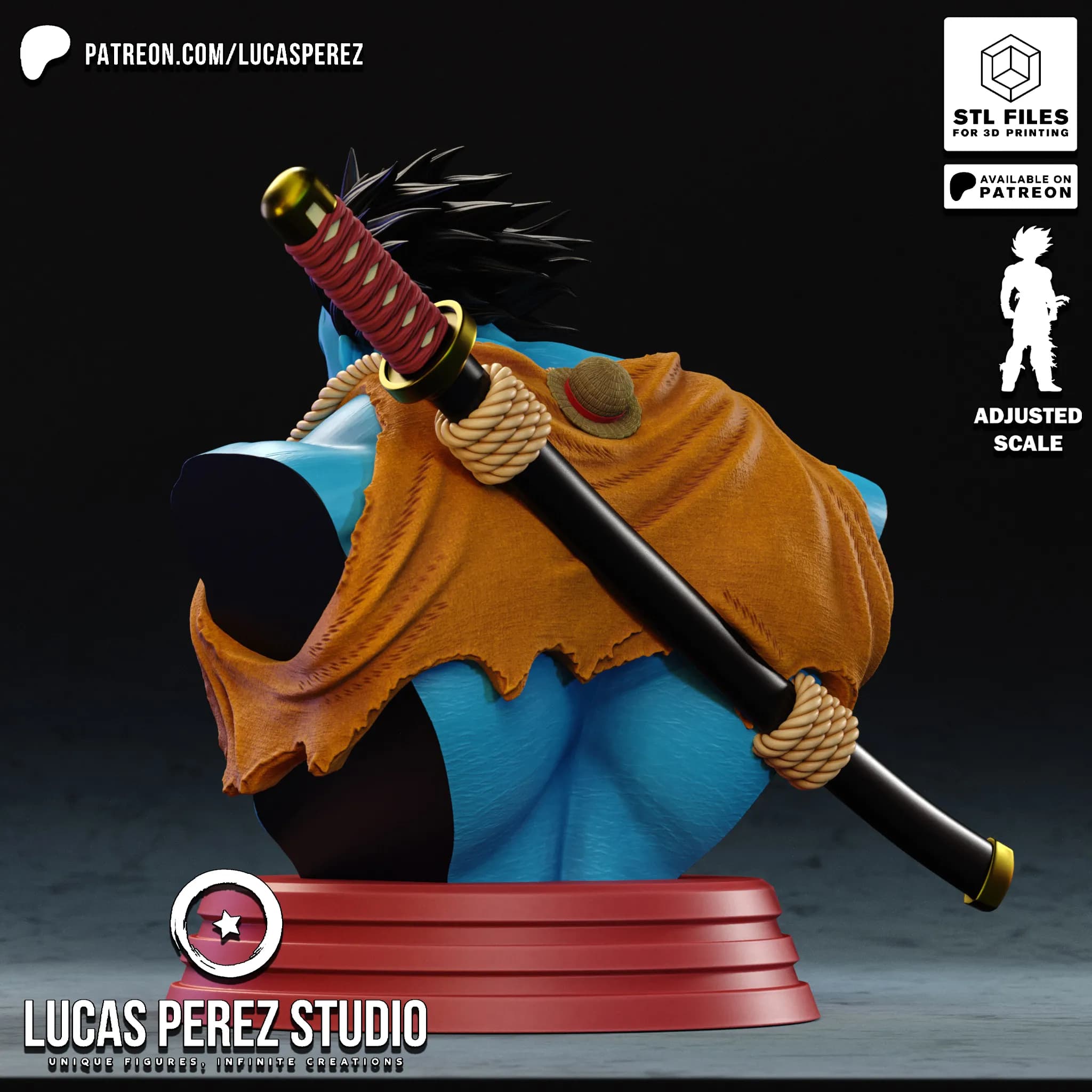 Busto de Luffy Nightmare - One Piece - Imagen 7