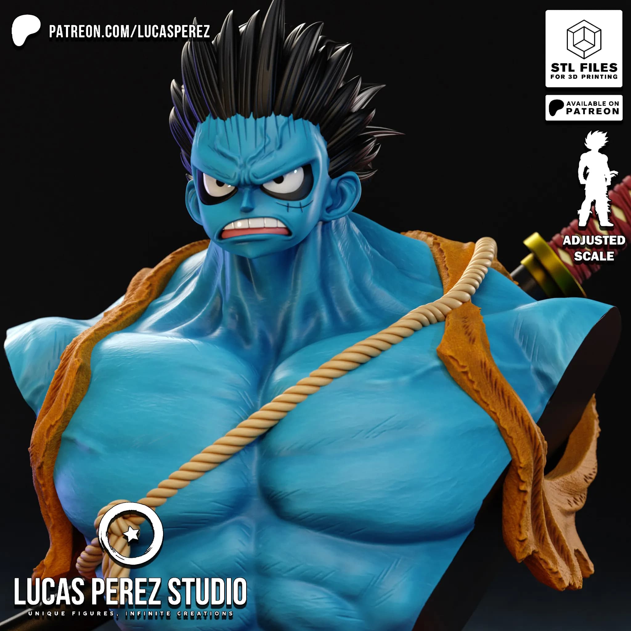Busto de Luffy Nightmare - One Piece - Imagen 11