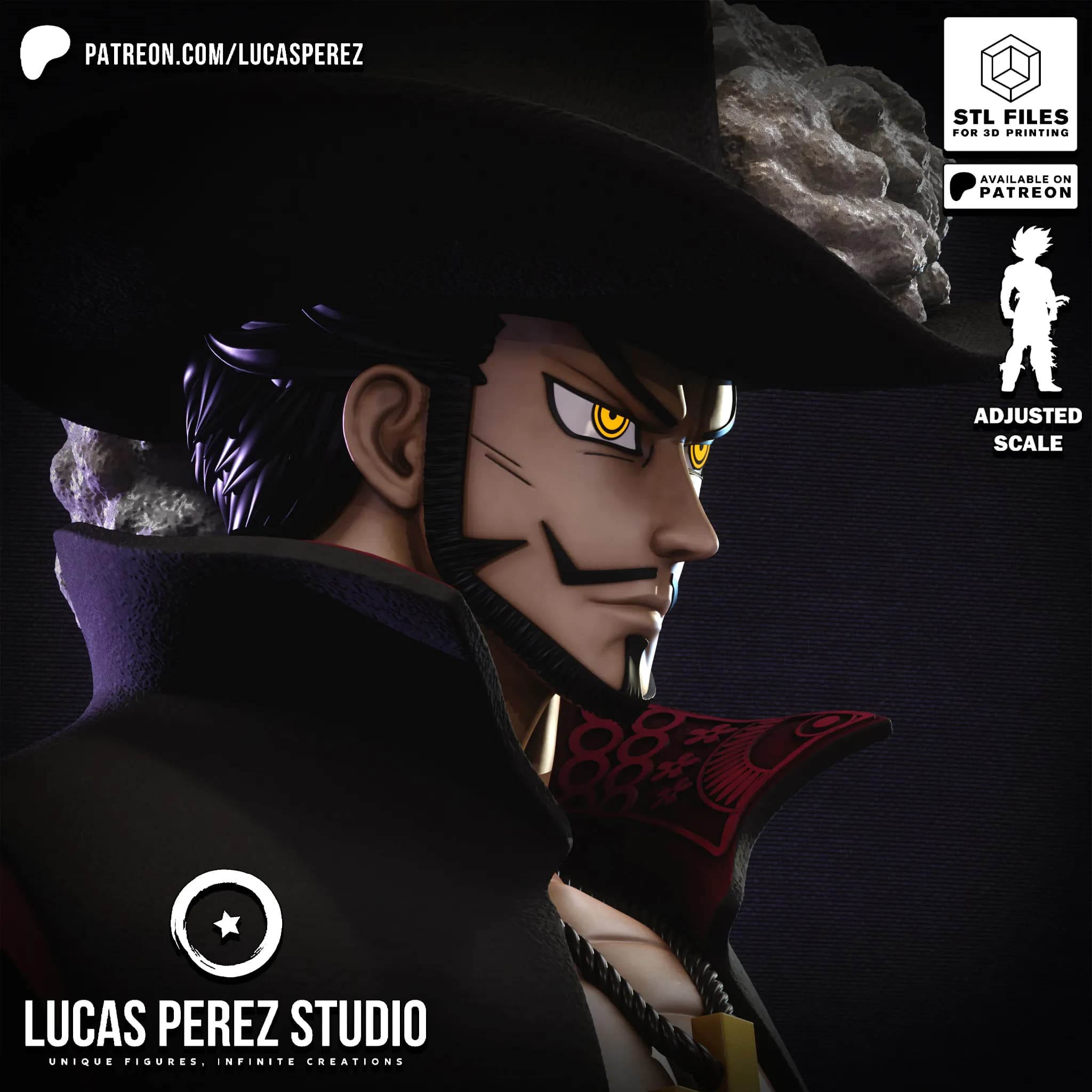 Busto de Mihawk - One Piece - Imagen 3