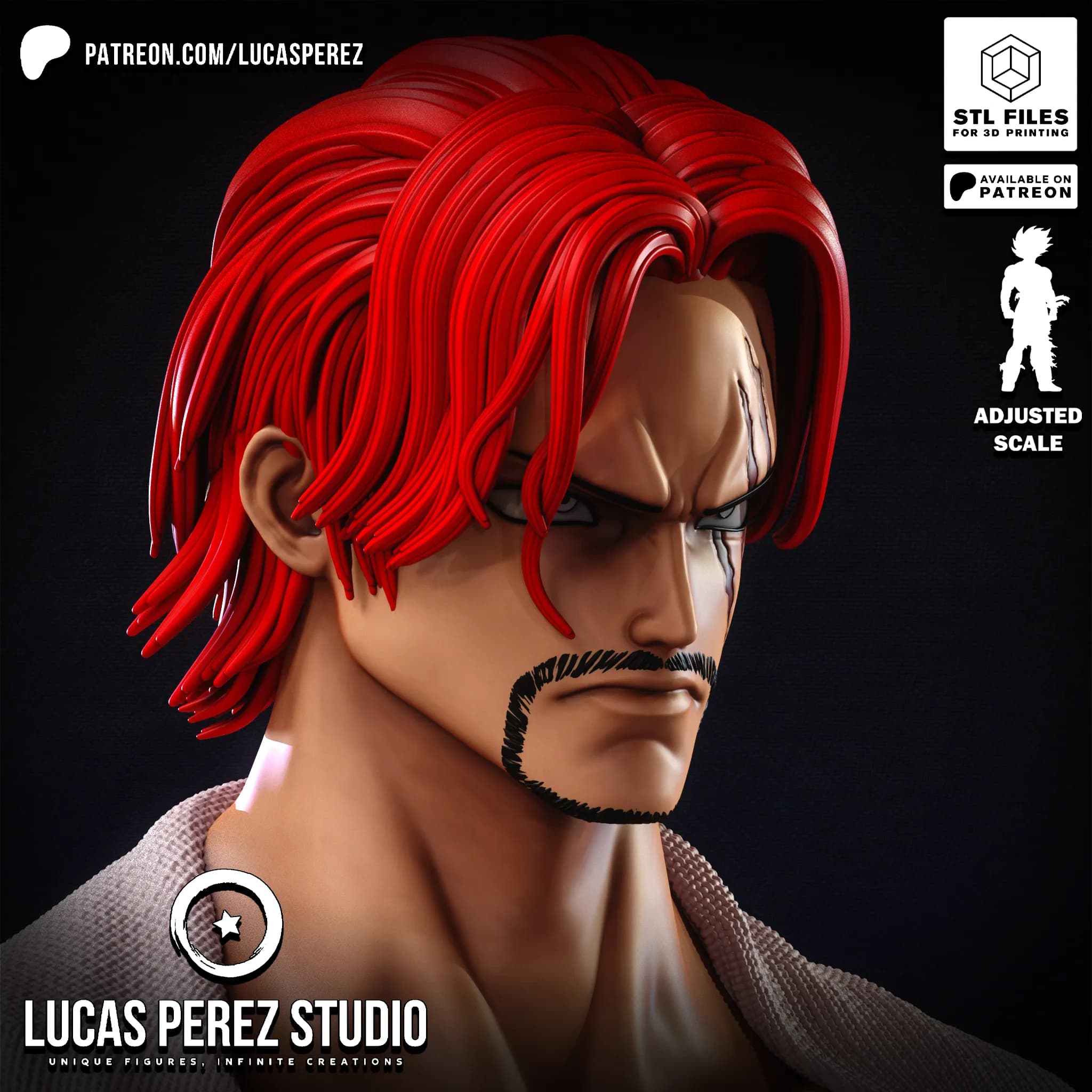 Busto de Shanks - One Piece - Imagen 3