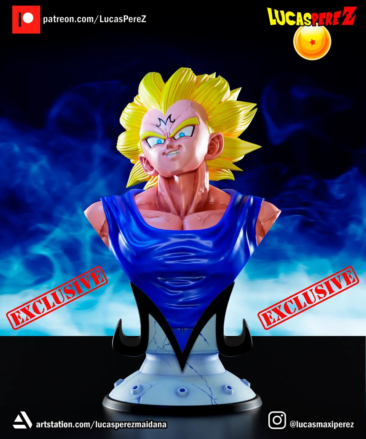 Busto de Majin Vegeta - Dragon Ball - Imagen 2