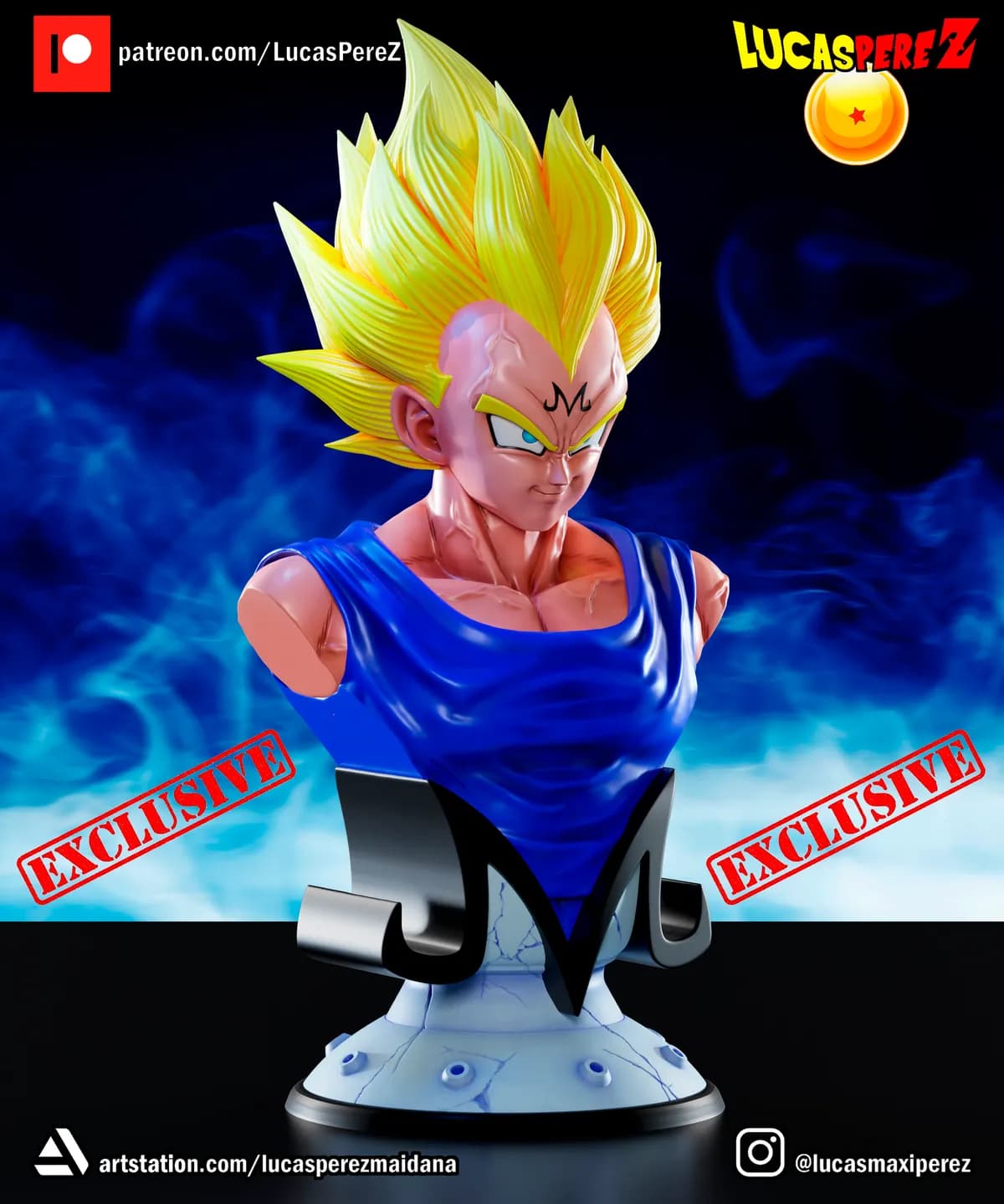 Busto de Majin Vegeta - Dragon Ball - Imagen 9