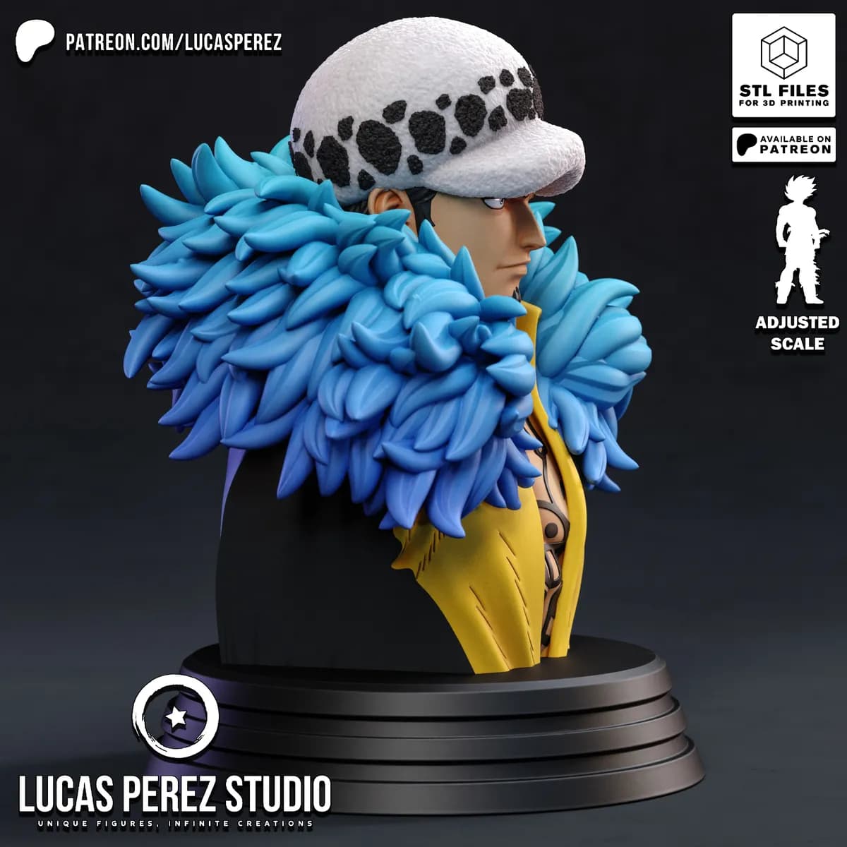 Busto de Trafalgar Law - One Piece - Imagen 3